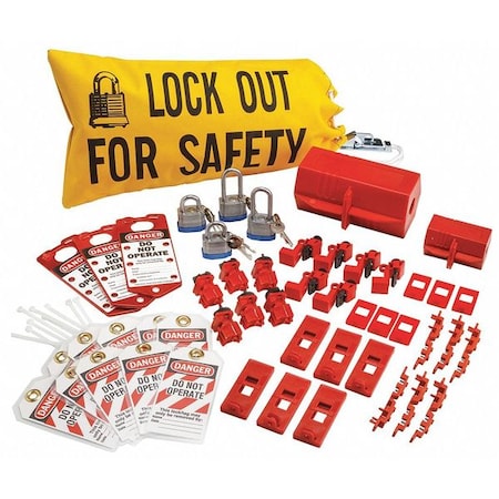 Condor 437R68 - Lockout Kit,Black/Yellow,9-3/4" H