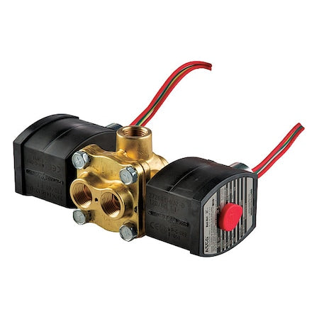 Asco EF8342G022 - Solenoid Valve, 4-Way, 2-Position, Universal, 3/8 in Pipe Size, 120 V AC, NAMUR Mount, Direct Acting