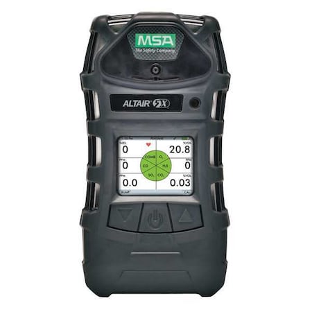Msa Safety A-ALT5X-BLKB100C020 - ALTAIR 5 X Multi-Gas Detector, Audible, Vibrating, Visual, LCD, 20 hr Battery Life