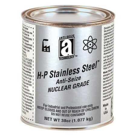 Anti-Seize Technology 63025 - Anti-Seize, Nuclear Grade, Can, 38 oz, Stainless Steel Base, 2400 Degrees F Max Op Temp, Paste