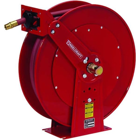 Reelcraft 83050 OLP-RH - Spring Return Hose Reel, 3/4 in Hose Diameter, 50 ft Length, 250 psi Max. Pressure, Red