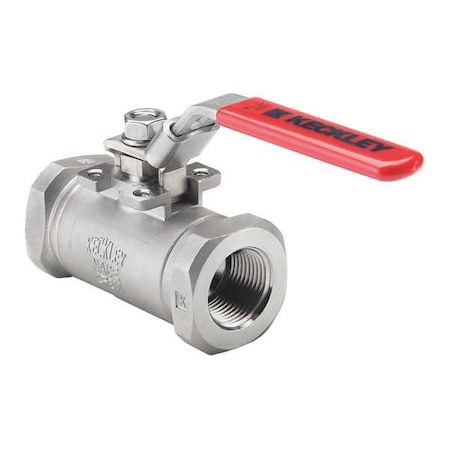 Keckley BVS3THFSSAGSL-050 - 1/2" FNPT Stainless Steel Ball Valve Inline