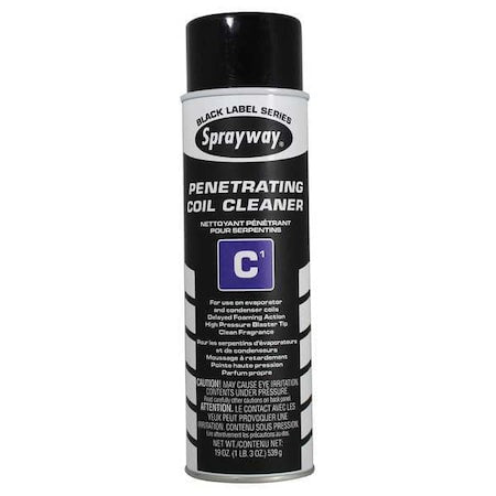 Sprayway SW287 - Coil Cleaner, 20 oz, Aerosol Can, Clear