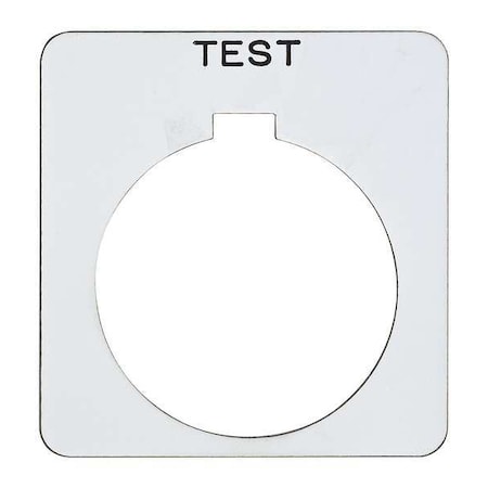 Schneider Electric 9001KN226WP - Legend Plate, Test, Black/White, Square
