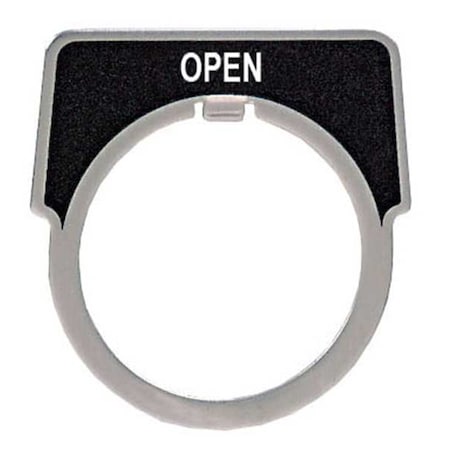 Schneider Electric 9001KN209 - Legend Plate,Open,Silver/Black,Half-Round