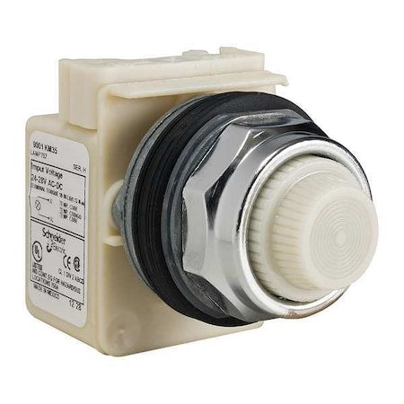 Schneider Electric 9001KP35W31 - Pilot Light, Incan, White, 24-28 VAC/DC