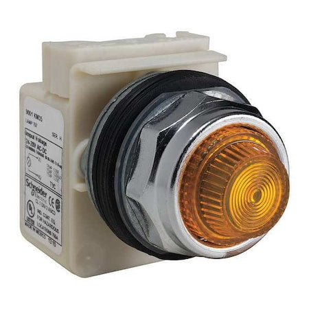 Schneider Electric 9001KP35A31 - Pilot Light, Incan, Amber, 24-28 VAC/DC