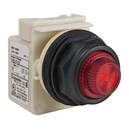 Schneider Electric 9001SKP38R31 - Pilot Light, Incan, Red, 120 V, Fresnel Lens