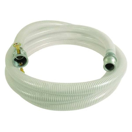 45DU48 - 2" ID x 20 ft PVC Water Suction Hose 70 PSI Clear/WT