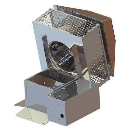 Field Controls 8"C - Draft Inducer, 115, Stainless Steel, 16 in W, 14 3/4 in H, Na" Inlet and Outlet Dia.