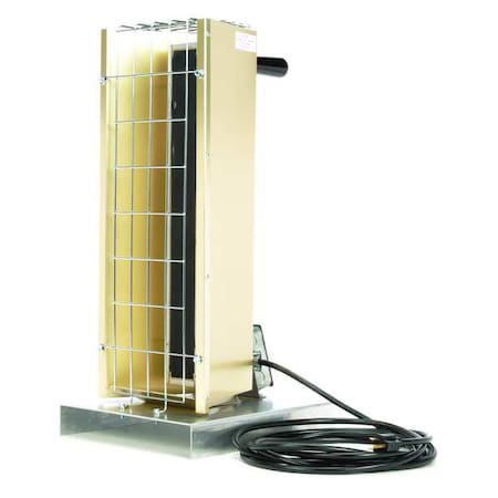 Fostoria FSP-1412-1C - Electric Infrared Heater, 1 Phase, Aluminum, 4948 Btu H, 120 V AC 1450 W