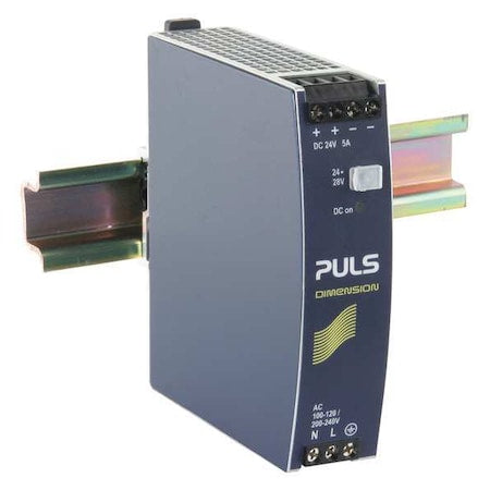 Puls CS5.241 - DC Power Supply, 100/120 V AC; 200/240 V AC, 24/28 V DC, 120 W, 4.3 A, DIN Rail