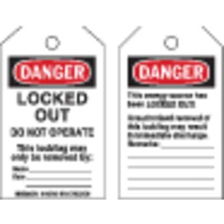 Brady 145769 - Danger Tag, Danger, Plastic, 3 in Width, 5 in Height, Write On Surface: Yes ,10 PK