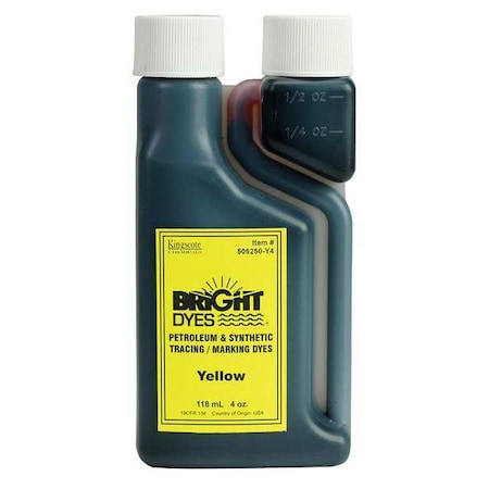 Kingscote 506250-Y4 - Color Coding Dye,Yellow,4 oz.