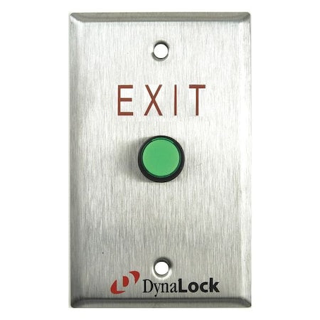 Dynalock 6115M - Push to Exit Button,SS,Green