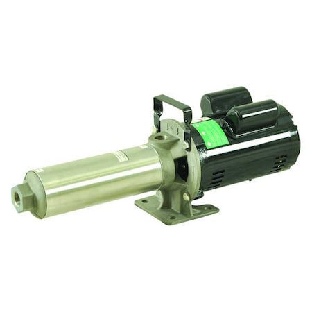 Dayton 45MW84 - Booster Pump, 1/2 hp, 115/230 V AC, 1 Phase, 3/4 in NPT Inlet Size, 8 Stage, 120 psi Max Pressure