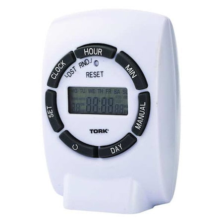 Nsi Tork 460E - Plug In Timer, White, Indoor, 125 V, 1000 W