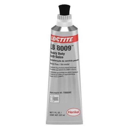 Loctite 1999560 - Anti-Seize, Heavy Duty, Tube, 7 oz, Non-Metallic Base, 2400 Degrees F Max Op Temp, Paste