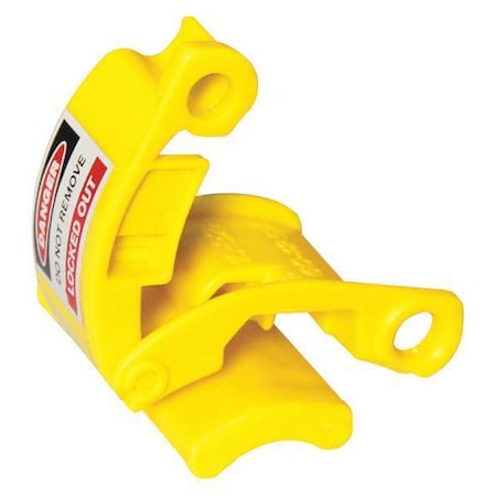 45MZ80 - Plug Lockout, Yellow, Nylon, 1 Max. No. of Padlocks, 1/4 in Max. Shackle Dia.