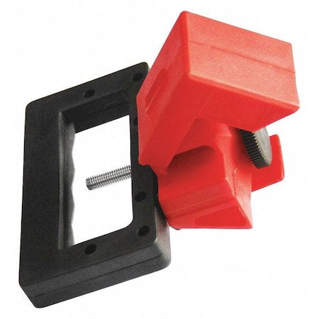 45MZ70 - Oversized Breaker Lockout, Red, Polypropylene and Nylon, 1 Max. No. of Padlocks
