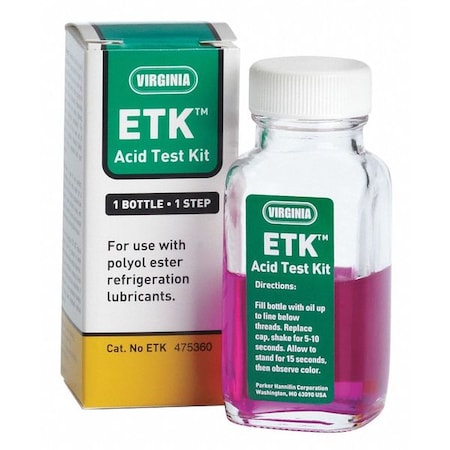 Virginia Kmp ETK - Refrigeration Oil Acid Test Kit, 4 oz Sz