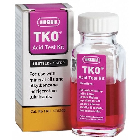 Virginia Kmp TKO - Refrigeration Oil Acid Test Kit, 4 oz Sz