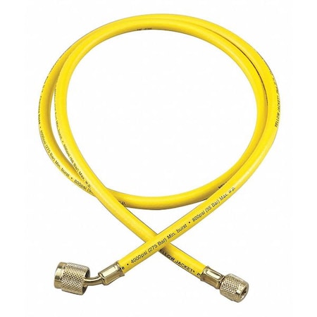 Yellow Jacket 22006 - Charging/Vacuum Hose,6" L,Brass Fitting