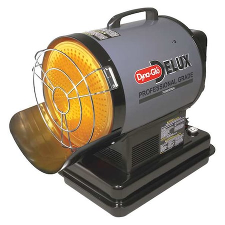 Dyna-Glo SF70DGD - Portable Oil and Kerosene Torpedo Heater, 70,000 Btu H, #1 Diesel, #1 Fuel Oil, K-1 Kerosene, 4 gal