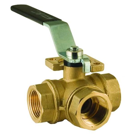 Bonomi 355N-11/2" - Manual 3-Way Ball Valve,1 1/2",Brass