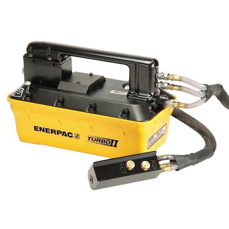 Enerpac PARG1102N - PARG1102 N, Turbo II Air Hydraulic Pump, 3/3 Manual Valve, Pendant, 127 in3 Usable Oil, Single-Acting