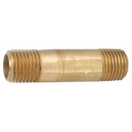 706113-0440 - 1/4" MNPT x 2-1/2" TBE Brass Pipe Nipple
