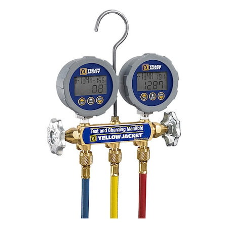 Yellow Jacket 46062 - Manifold Gauge Set,5 ft L,3 1/8 in Gauge