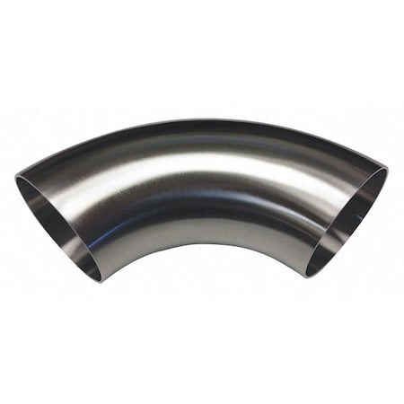 Precision Stainless - Usa 2WCL-0100-7-6 - Elbow,1" Tube Size,2" L,Metal,Butt Weld