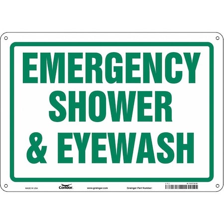 Condor 470Y08 - Emergency Shower & Eyewash, 14 in W x 10 in H, Horizontal Rectangle, Aluminum, 470 Y08