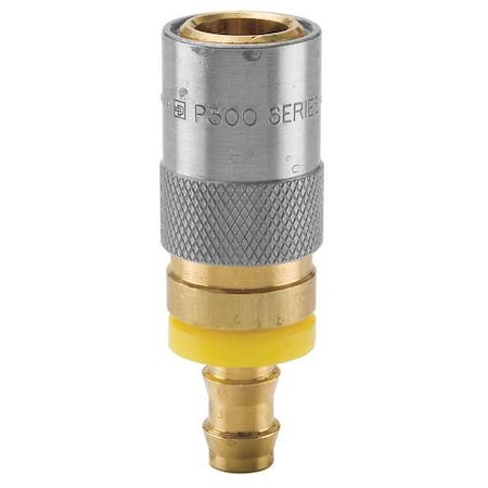 Parker PC206AV-BP - Hydraulic Quick Connect Hose Coupling, Brass Body, Sleeve Lock, Mold Mate Series