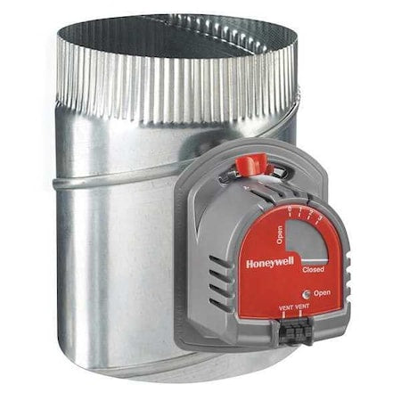 Honeywell Home EARD6TZ - Round Damper,Gr/Rd/Steel,6 in. Dia.
