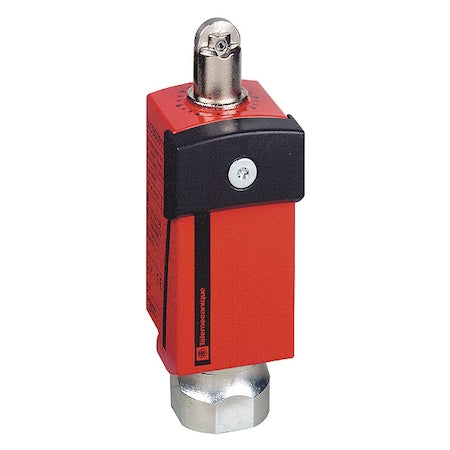 Telemecanique Sensors XCSD3902N12 - Limit Switch, Plunger, Roller, 2 NC/1 NO, 5 A at 240 V AC, Actuator Location: Top