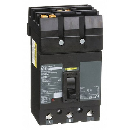 Square D QBA32150 - Molded Case Circuit Breaker, POWERPACT Q Series, 150 A, 3 Pole, 240 V AC, 10k A at 240 V AC