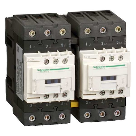 Schneider Electric LC2D40AG7 - IEC Magnetic Contactor, No Auxiliary Contacts, 120 V AC, 3 P, Reversing, Screw Clamp