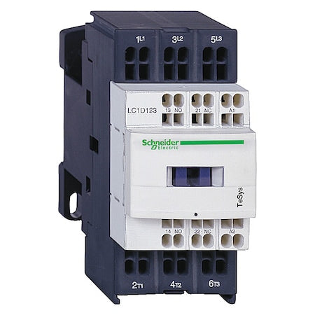Schneider Electric LC1D123G7 - IEC Magnetic Contactor, 1 NC/1 NO, 120 V AC, 3 P, Non-Reversing, Spring Type