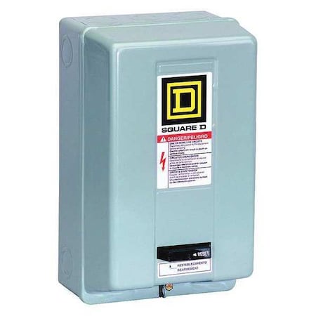 Square D 8536SCG1V02S - Motor Starter, Non-Reversing, No Auxiliary Contacts, 110 V-120 V AC, 2 P, Screw Clamp