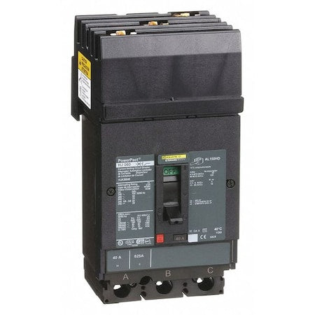 Square D HJA36040 - Molded Case Circuit Breaker, POWERPACT H Series, 40 A, 3 Pole, 600 V AC, 100k A at 240 VAC