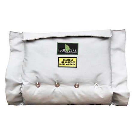 Unitherm IW1806 - 4" x 18" L Fiberglass Insulated Pipe Jacket 3" Wall