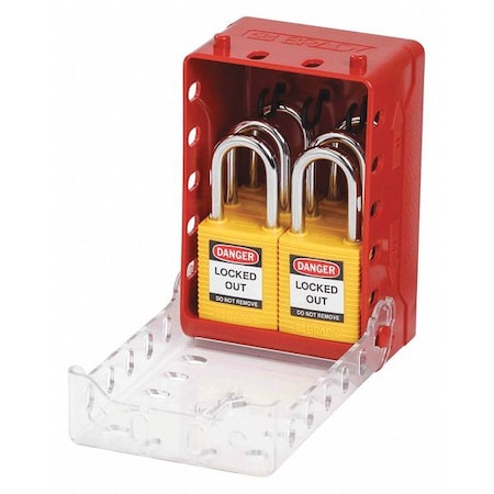 Brady 149172 - Padlock Station,5-11/16" H,Plastic