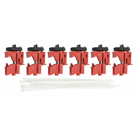 Brady 148697 - Multi-Pole Breaker Lockout, Circuit Breaker with Standard Nylon Cable Ties, 120/277 V AC, 2, 3 Poles