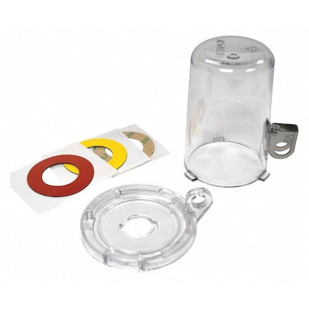 Brady 139794 - Push Button Lockout, Clear, polycarbonate, 1 Max. No. of Padlocks, 7/25 in Max. Shackle Dia.