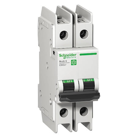 Schneider Electric M9F42204 - IEC Miniature Circuit Breaker, MULTI9 Series, 4 A, 2 Pole, 240/415/440 V AC, 14k A at 240 V AC, C Curve