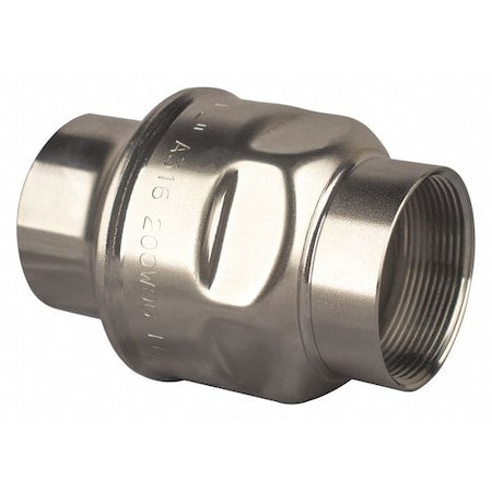 Bonomi S250-1 1/2" - 1-1/2" NPT Stainless Steel Spring Check Valve