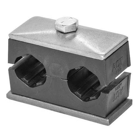 Stauff SP-112/12-ACT-GD-AS-U-W5-K-642012 - Tube Clamp,316 SS,Size 31/64in x 31/64in
