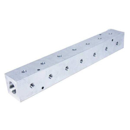 Pneumadyne M40-500-7-90 - Manifold,90 deg.,14 Outlets,16-1/2" L